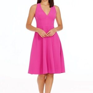 Dress the Population Catalina Dress in Bright Fuscia, Size L NWT